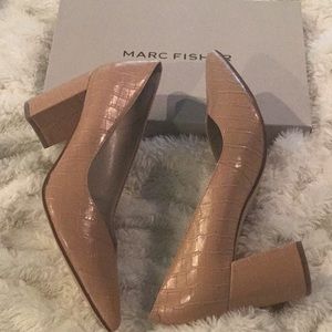 Marc Fisher Dark Natural Pointy Toe Pump